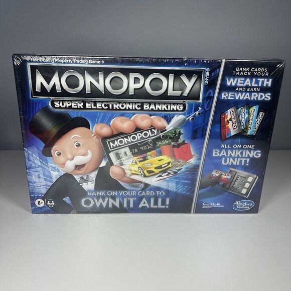 Hasbro Monopoly Super Electronic Banking Board Game - E8978 New & Sealed - Picture 1 of 5